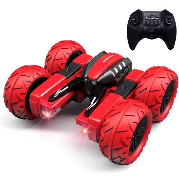 RC Rotating Stunt Cars Flowering Remote Control Cars Toys with Lights , Red - Picture 6 of 6